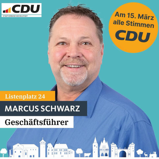 Auf dem Listenplatz 24 ist unser langjähriges Mitglied Marcus Schwarz.